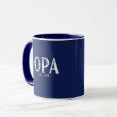 Grünes Jahr der Navy Blue Opa Tasse (Vorderseite Links)