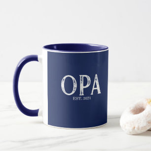 Grünes Jahr der Navy Blue Opa Tasse