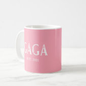 Grünes Jahr der rosa Gaga Kaffeetasse (Vorderseite Links)