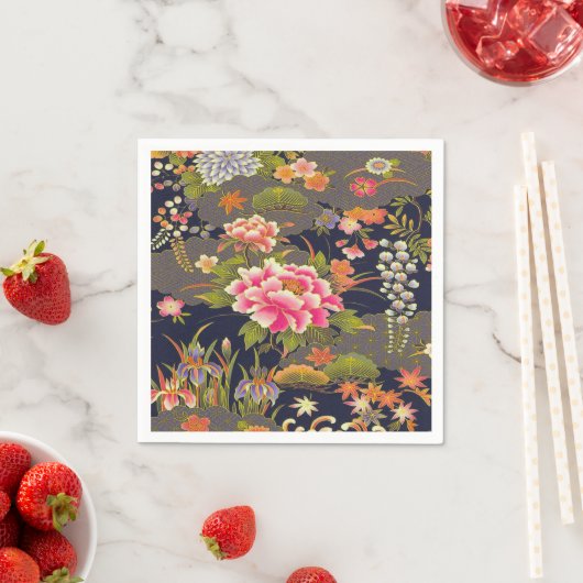 Grünes japanisches Kimono-Deko Serviette (Beispiel)