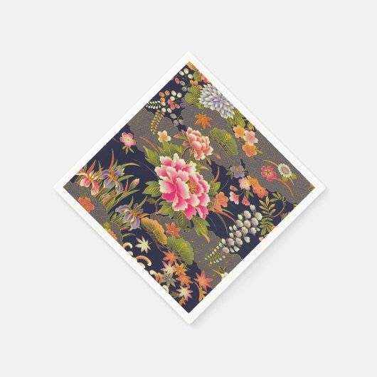 Grünes japanisches Kimono-Deko Serviette (Ecke)