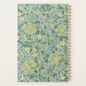 Grünes Jasmin-Blumenmuster 2026 Planer (Rückseite)