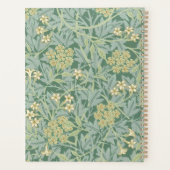 Grünes Jasmin-Blumenmuster 2026 Planer (Rückseite)