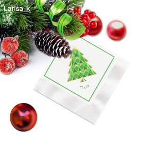 Grünes Joyoux-Weihnachten Serviette