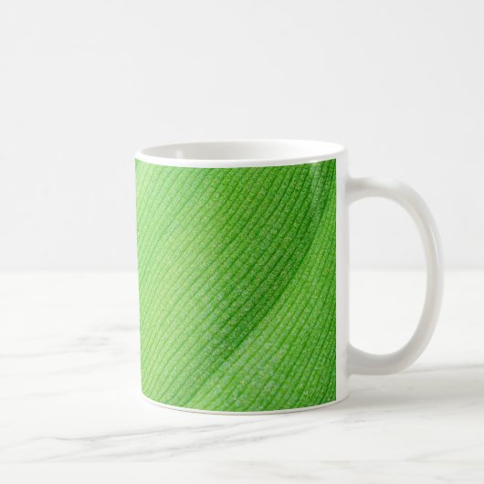 grünes, junges Bananenblatt Kaffeetasse (Rechts)
