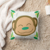 Grünes Jungle-Affenwurfkissen Kissen (Decke)