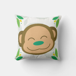 Grünes Jungle-Affenwurfkissen Kissen