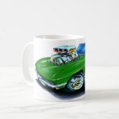 Grünes Kabriolett 1965 Korvette Kaffeetasse (Vorderseite Links)