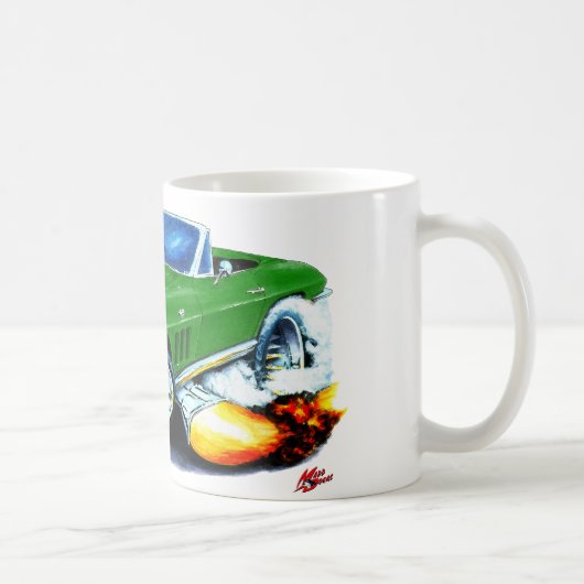Grünes Kabriolett 1965 Korvette Kaffeetasse (Rechts)