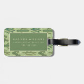 Grünes Kaktus-Muster SüdwestGeo-Schritt-| Gepäckanhänger (Rückseite horizontal)