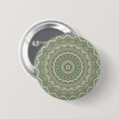 Grünes Kaleidoskop Button (Vorne & Hinten)