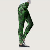 Grünes Kaleidoskop Leggings (Rechts)