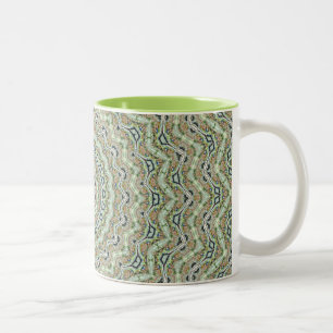 Grünes Kaleidoskop Zweifarbige Tasse