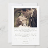 Grünes Kalligrafie-Foto für Schwarze Krawatte Save The Date (Rückseite)