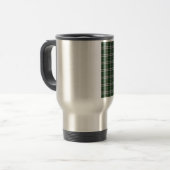 Grünes Kap Breton Tartan Reisebecher (Vorderseite Links)