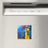 Grünes karierte auf der Laube 2008 Magnet (In Situ (Geschirrspüler))