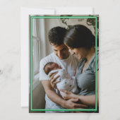 Grünes Karierte aus senkretischem Foto Ankündigung (Rückseite)