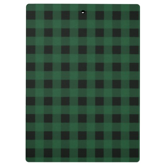 Grünes Kariertes kariertes Land Personalisiert Klemmbrett (Rückseite)