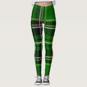 Grünes kariertes leggings (Vorderseite)