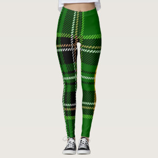 Grünes kariertes leggings