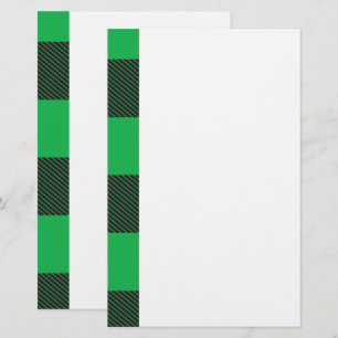 Grünes kariertes Muster Briefpapier