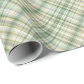 Grünes kariertes Muster Geschenkpapier (Rolleneckpunkt)