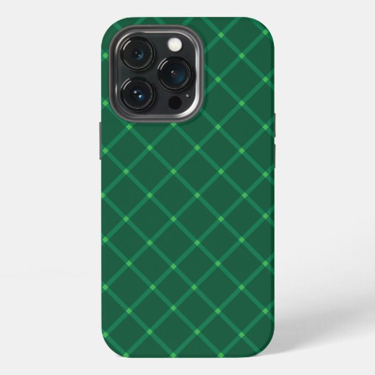 Grünes kariertes Muster iPhone Hülle (Hinten)
