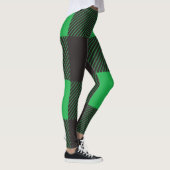 Grünes kariertes Muster Leggings (Rechts)