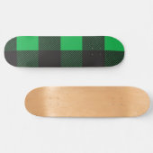 Grünes kariertes Muster Skateboard (Horizontal)