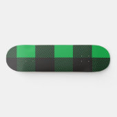 Grünes kariertes Muster Skateboard (Horizontal)