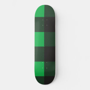 Grünes kariertes Muster Skateboard