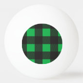 Grünes kariertes Muster Tischtennisball (Rückseite)