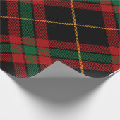 Grünes Kariertes Muster Weihnachtswrapping Paper Geschenkpapier (Ecke)