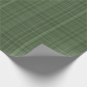 Grünes Kariertes Stoff Look Imitats Textur Weihnac Geschenkpapier (Ecke)