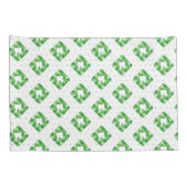 Grünes kariertes Zahn-Muster Kissenbezug (Rückseite-Rechts)