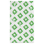 Grünes kariertes Zahn-Muster Kleine Geschenktüte (Rückseite)