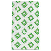 Grünes kariertes Zahn-Muster Kleine Geschenktüte (Vorderseite)