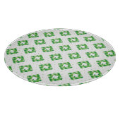 Grünes kariertes Zahn-Muster Schneidebrett (Ecke)