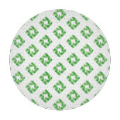 Grünes kariertes Zahn-Muster Schneidebrett (Vorderseite)