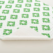 Grünes kariertes Zahn-Muster Sherpadecke (3/4)