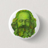 Grünes Karl- MarxAbzeichen Button (Vorderseite)