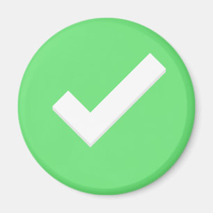 Grünes Karo-Kennzeichen schreiben Symbol Magnet