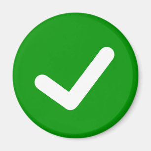 Grünes Karo-Kennzeichen schreiben Symbol Magnet