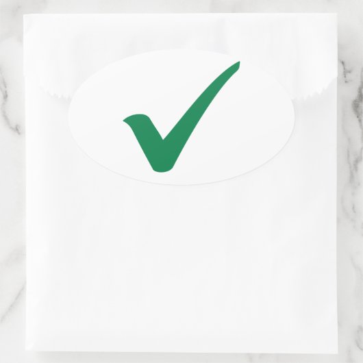 Grünes Karo Ovaler Aufkleber (Tasche)