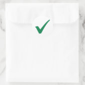 Grünes Karo Runder Aufkleber (Tasche)