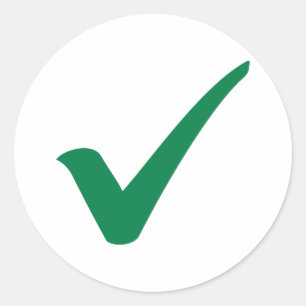 Grünes Karo Runder Aufkleber