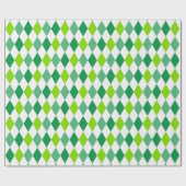 Grünes Karo St. Patrick's Day Wrapping Paper Geschenkpapier (Flach)