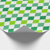 Grünes Karo St. Patrick's Day Wrapping Paper Geschenkpapier (Ecke)