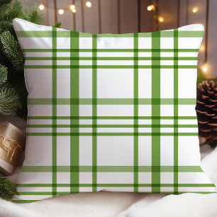 Grünes Karo-Weihnachten Kissen