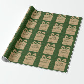 Grünes Karo-Weihnachtsfest-Muster -  Geschenkpapier (Ungerollt)